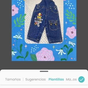 Kids Denim Overalls with Fun Print